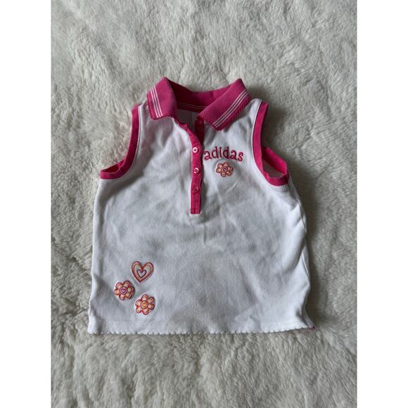 Vintage Adidas Girls Sleeveless Polo Tank Top | Size 18M - Picture 1 of 7